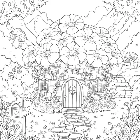 Dreamy Flower - covered Cottage