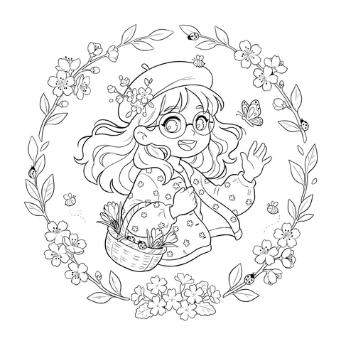 Spring - time Girl Illustration