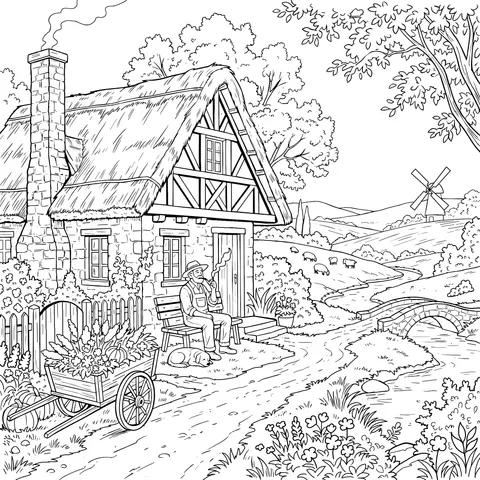 Idyllic Cottage Scene