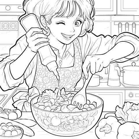 Woman Cooking