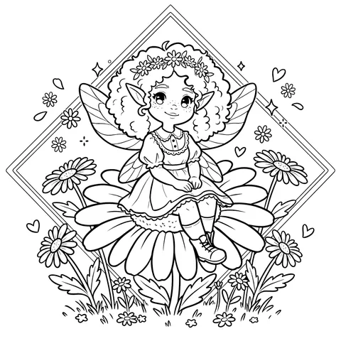 Little Fairy on the Flower