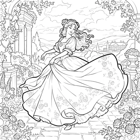 Princess Dancing in the Garden