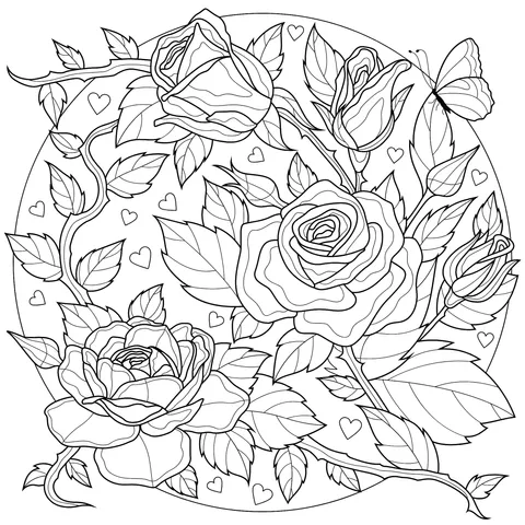 Roses and Butterfly Pattern