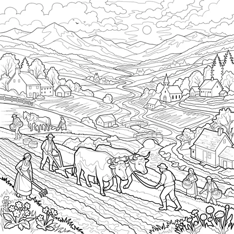 Rural Farming Scene