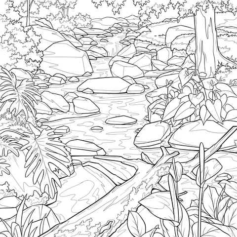 Serene Stream Landscape