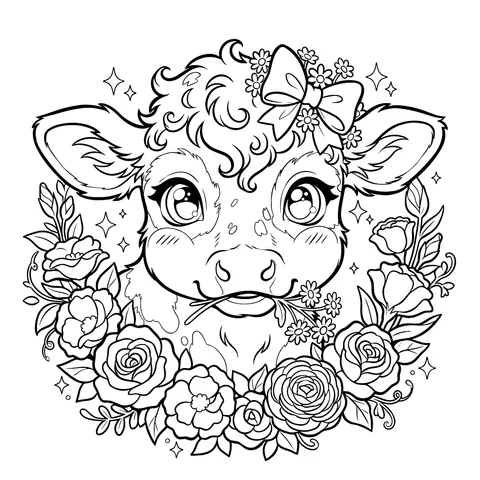Cute Little Cow Illustration