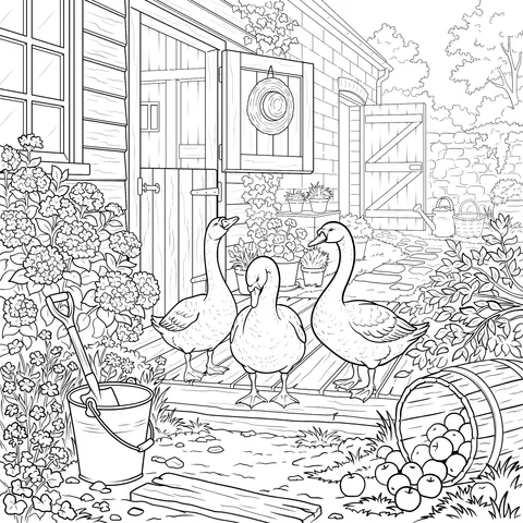 Goose Fun in the Countryside