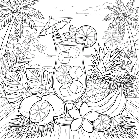 Tropical - themed Beverage