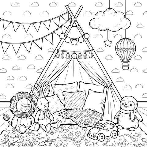 Childlike Tent Scene