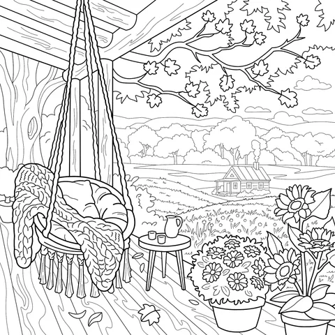 Autumn Terrace View