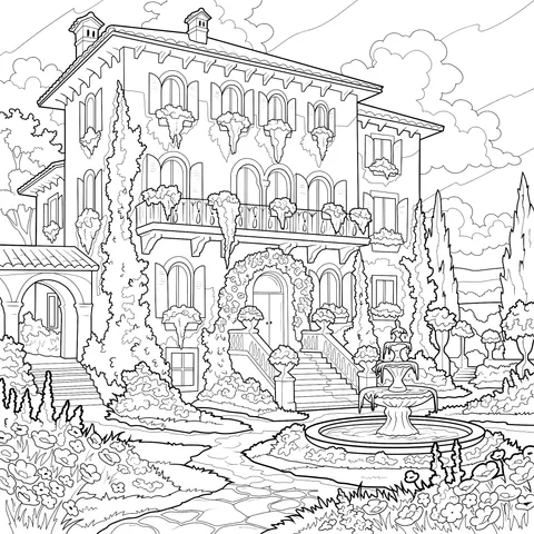 Ai1455_Yard_with_fountain_of_estate