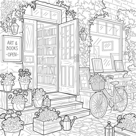 Cozy Art Bookstore Exterior
