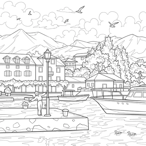 沿海小镇风景