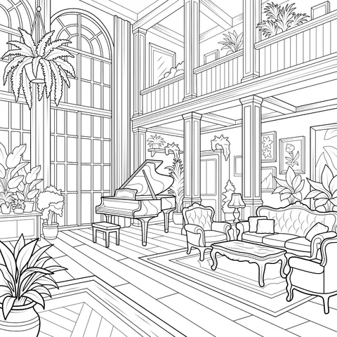 Exquisite Two - storey Living Room