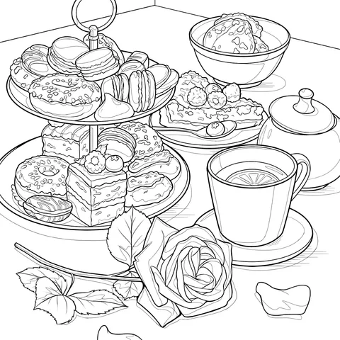 Exquisite Afternoon Tea Scene
