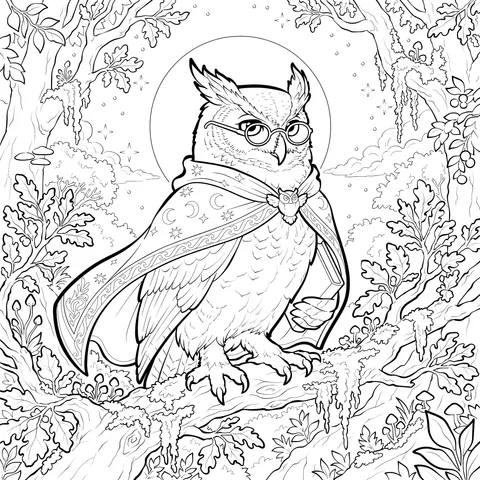 The Owl in the Magical Forest