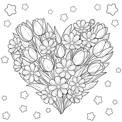 Heart - shaped Floral Pattern