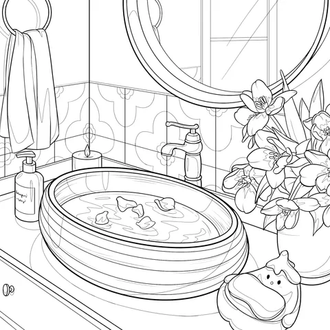 Cozy Bathroom Scene