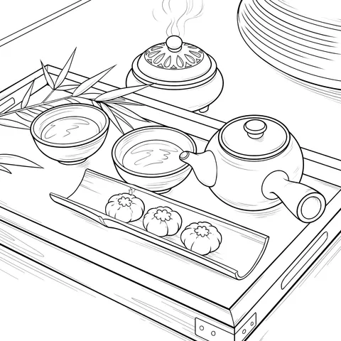 Chinese Tea - and - Snack Scene