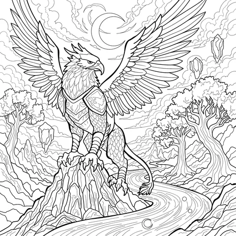 Fantasy Griffin Landscape