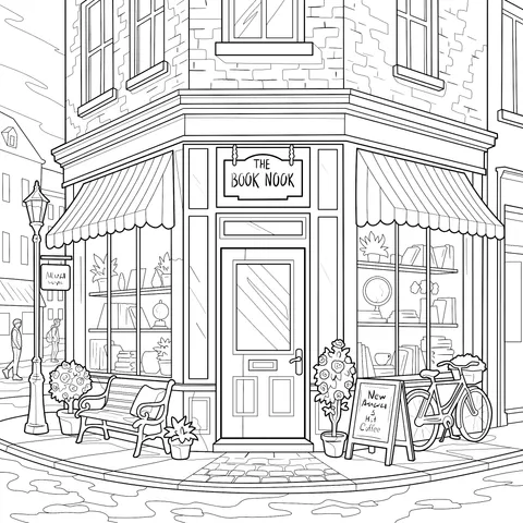 Corner Bookstore Scene