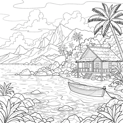 Seaside Cottage Scenery