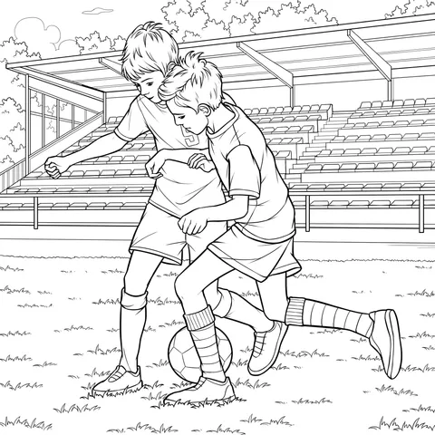 Intense Football Match -up