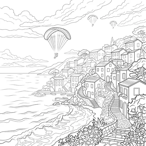 Seaside Town Scenery
