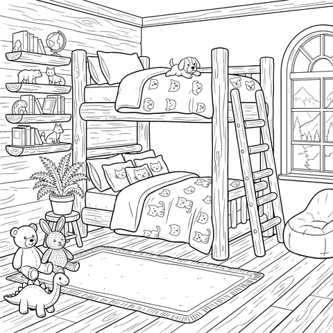 Cozy Children's Bunk - Bed Bedroom