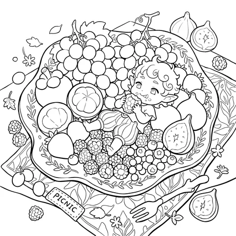 Little Elf among Fruits