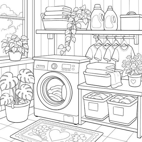 Cozy Laundry Room Scene