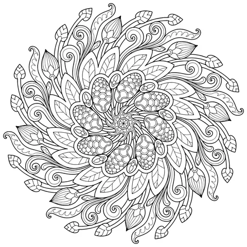 Exquisite Floral Mandala Pattern
