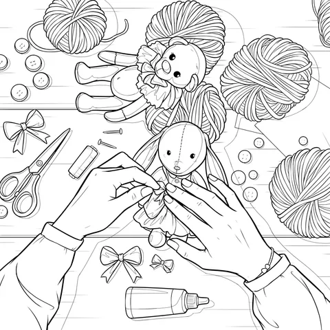 Hand - made Doll Scene