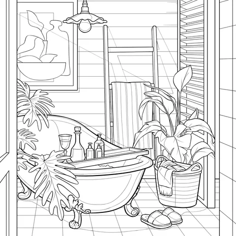 Cozy Bathroom Scene