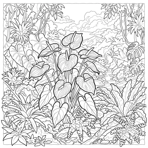 Tropical Flowering Jungle
