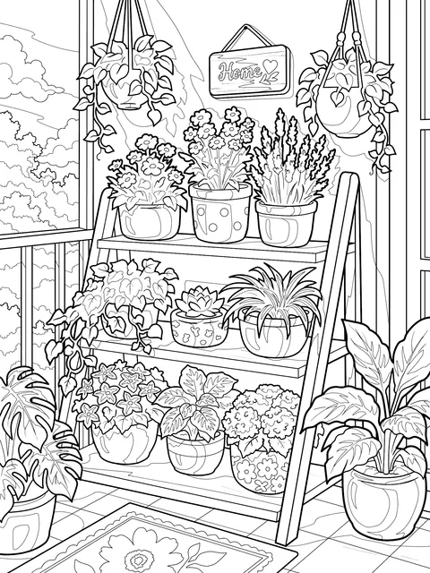 Cozy Balcony Greenery Scene