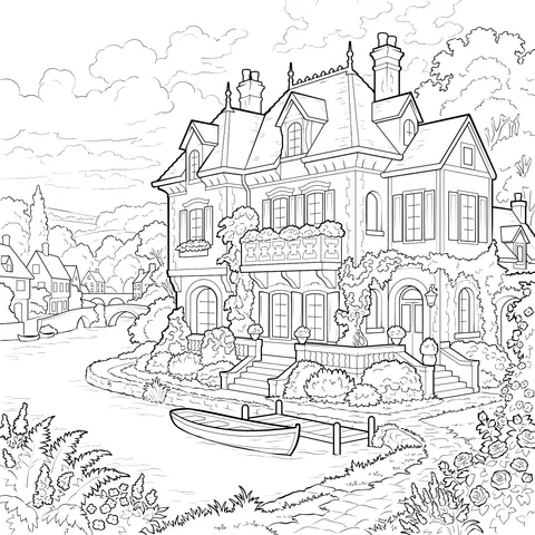 Beautiful Manor by the River