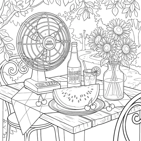 Cozy Outdoor Summer Scene