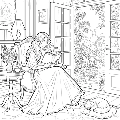 Woman Reading by the Window