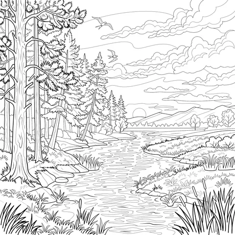 Serene Riverside Scenery