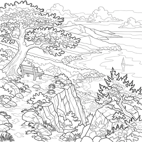 Mountain - side Coastal Beauty