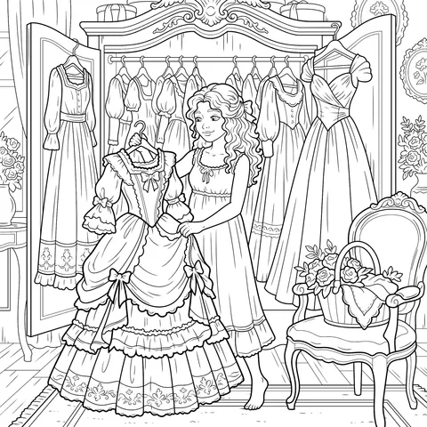 Girl Selecting a Gorgeous Dress