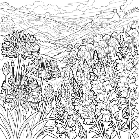 Rural Flower Scenery