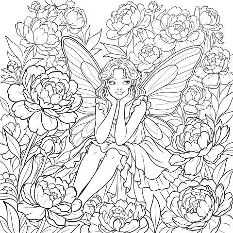 Fairy in the Flower - bed
