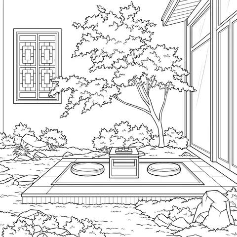 Quiet Courtyard Scene