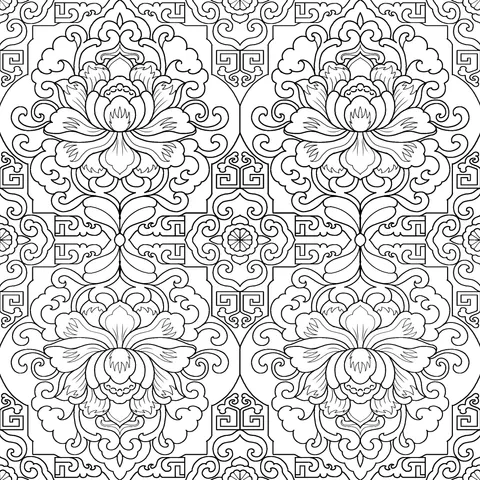 Chinese - style Floral Pattern