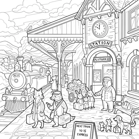 Animal Adventure at the Train Station