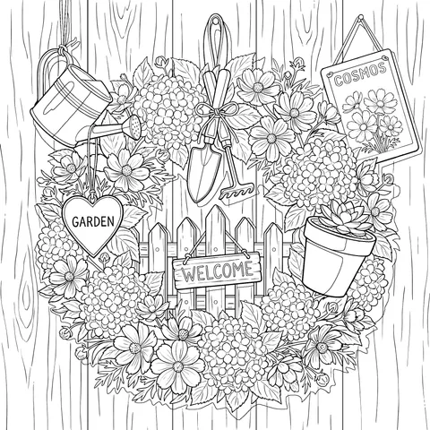 Gardening - themed Wreath
