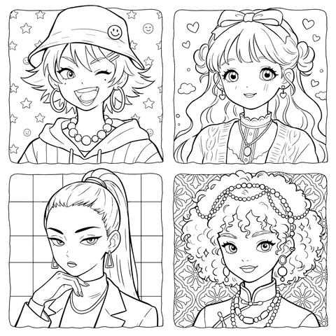 Girls with Diverse Styles