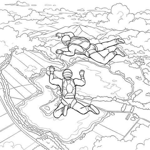 Tandem Skydiving in the Sky